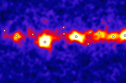 Image of the gamma-ray sky, courtesy the HAWC facility.